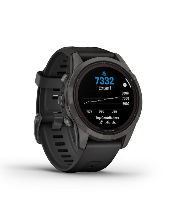 Garmin Fenix 7 Pro Sapphire Solar Edition-Carbon Gray DLC Titanium with Black Band