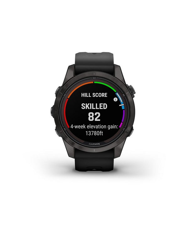Garmin Fenix 7S Pro Sapphire Solar Edition - Carbon Gray DLC Titanium with Black Band