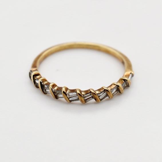 9ct Yellow Gold Diamond Band