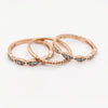 9ct Rose Gold Three Eternity Diamond Bands