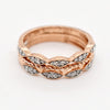 9ct Rose Gold Three Eternity Diamond Bands