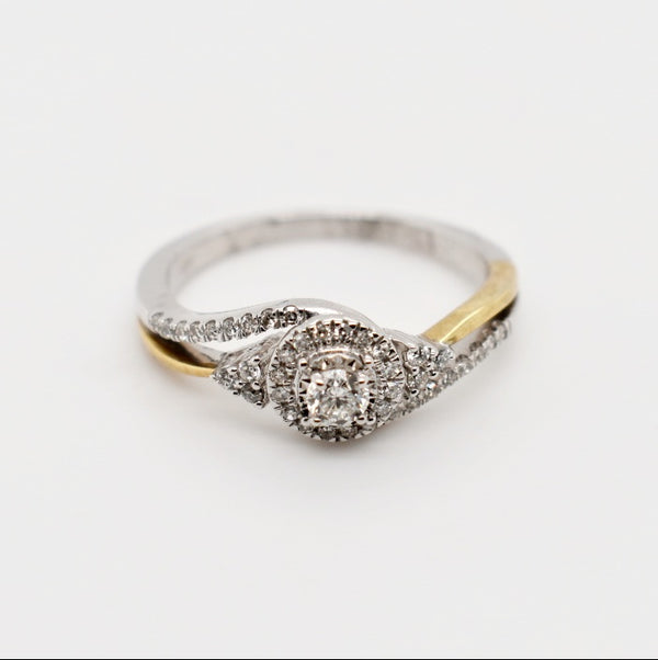 9ct Two Tone Eternity Diamond Ring