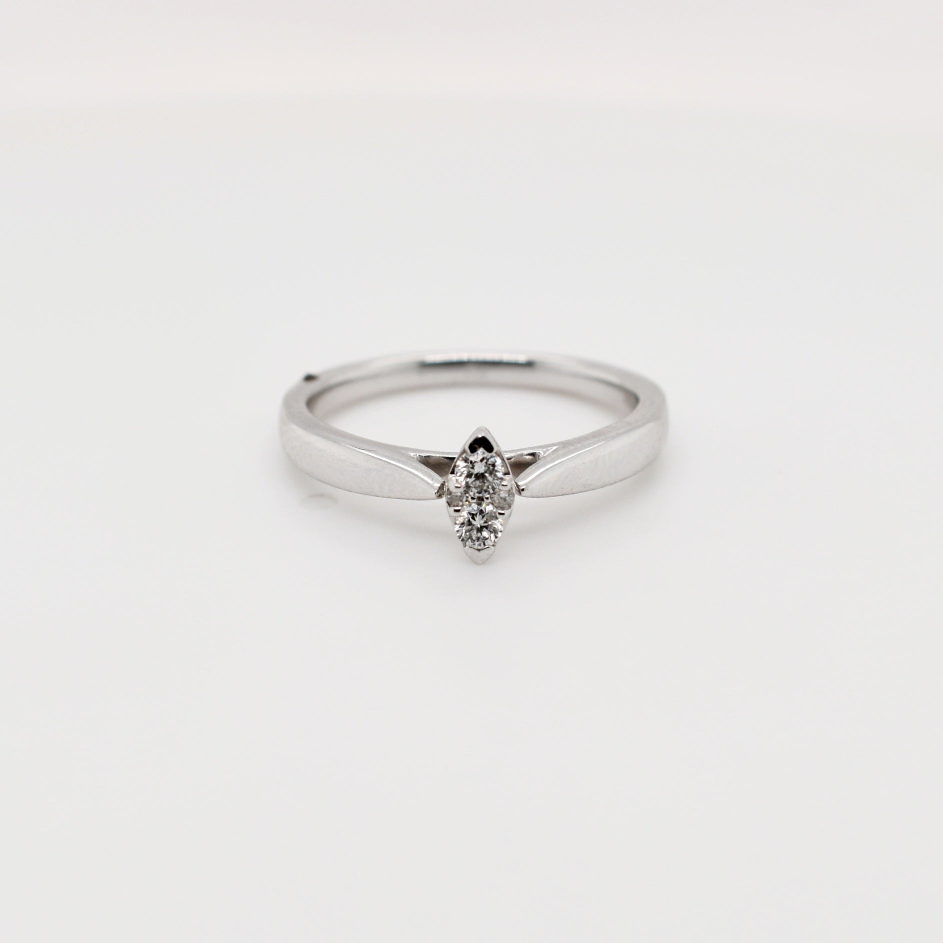 9ct White Gold Marquise Cut Diamond Ring