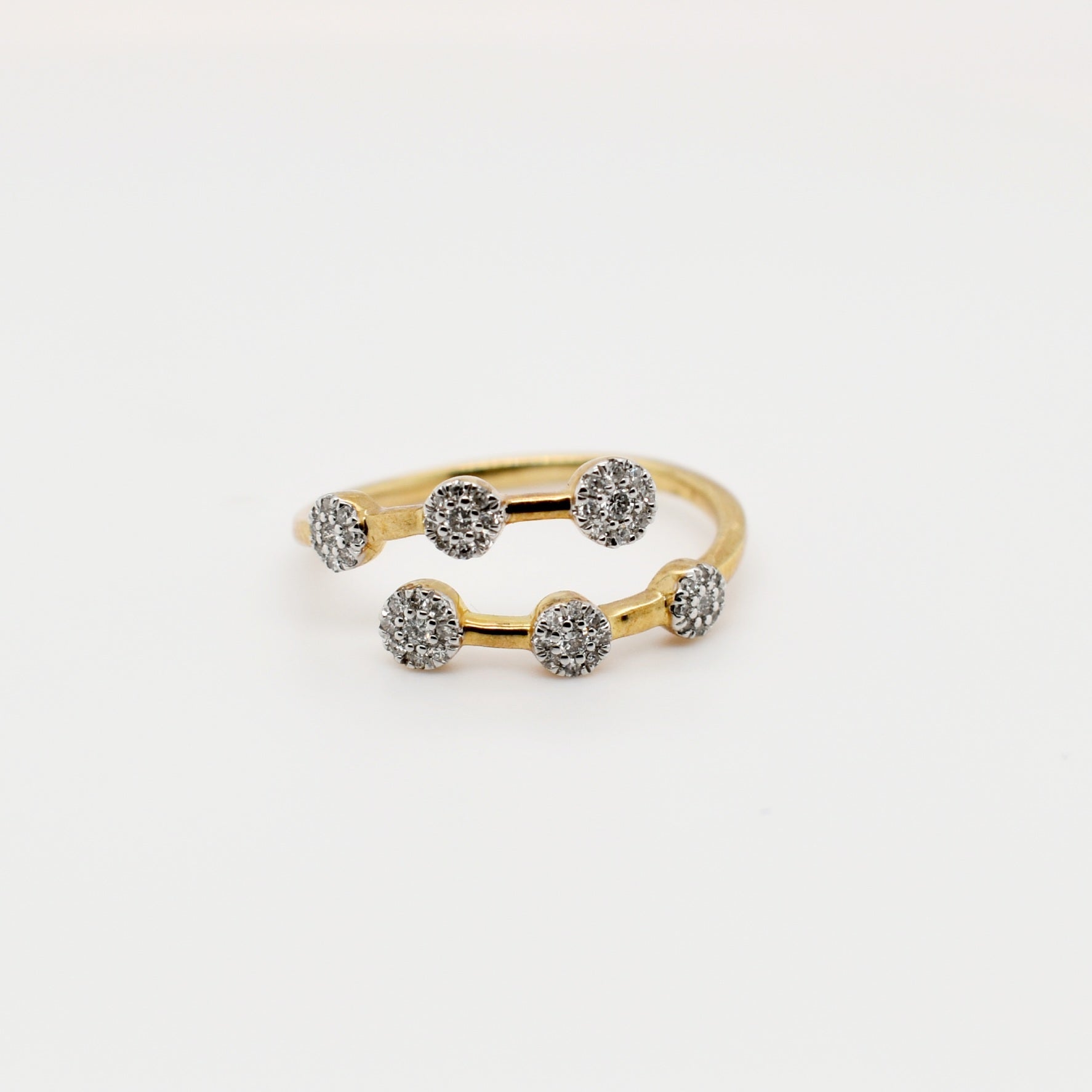 9ct Yellow Gold Round Cut Diamond Engagement Ring