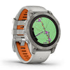 Garmin Fenix 7 Pro Sapphire Solar Edition - Titanium with Fog Gray/Ember Orange Band