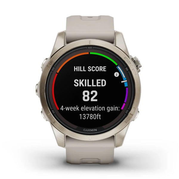 Garmin Fenix 7S Pro Sapphire Solar Edition - Soft Gold with Light Sand Band