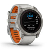 Garmin Fenix 7X Pro Sapphire Solar Edition - Titanium with Fog Gray/Ember Orange Band