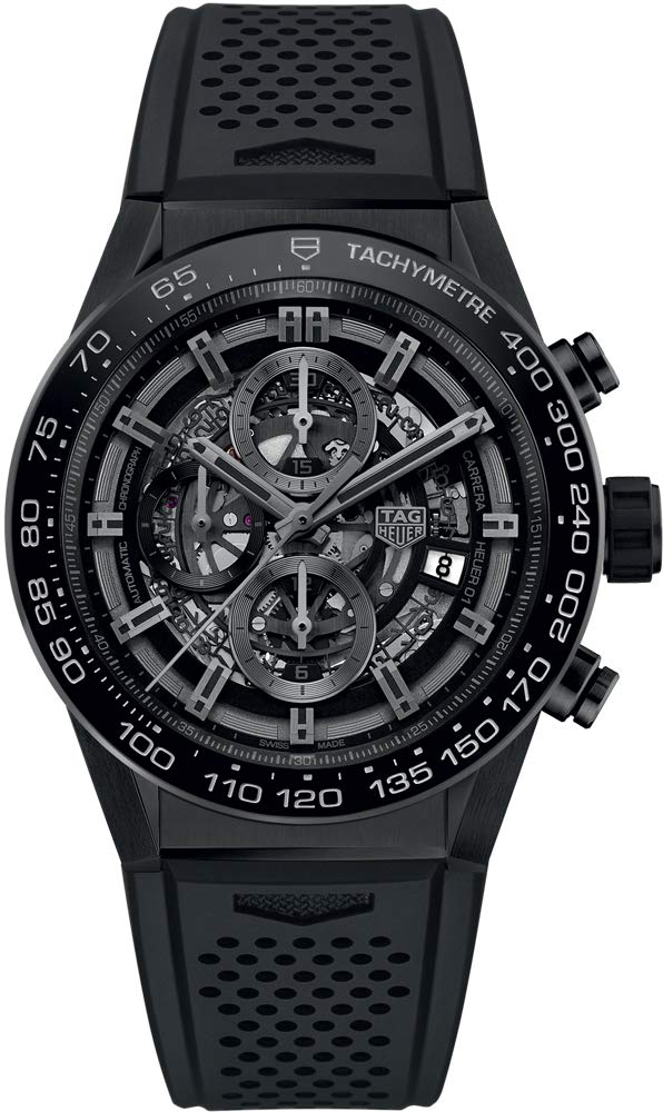 Pre-Owned Tag Heuer Carrera Black Skeleton CAR2A90.FT6071