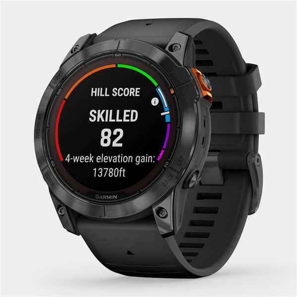 Garmin Fenix 7X Pro Sapphire Solar Edition - Carbon Gray DLC Titanium with Black Band