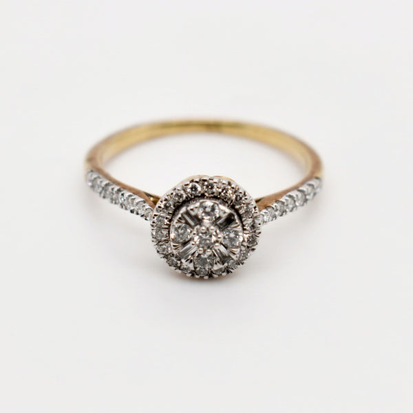 9ct Yellow Gold Round Solitaire Diamond Ring