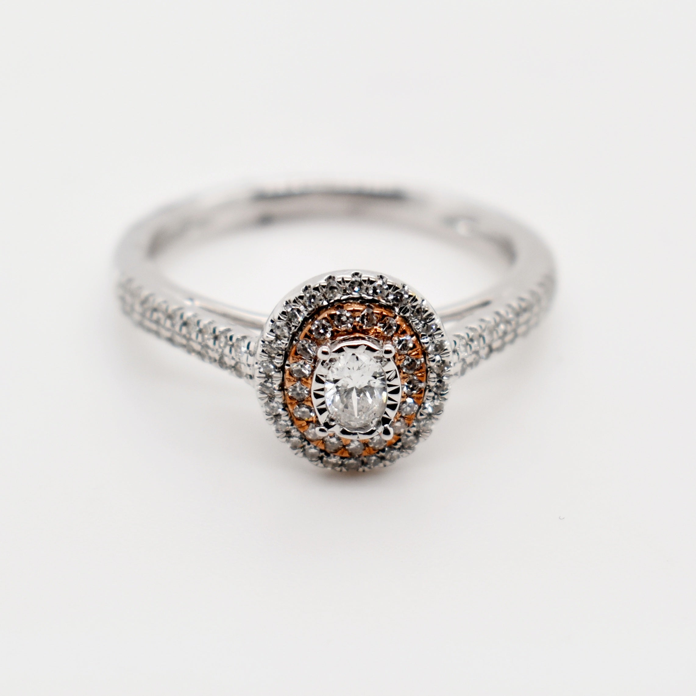 9ct White Gold Solitaire Round Diamond Ring