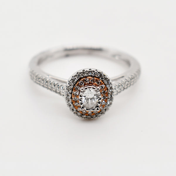 9ct White Gold Solitaire Round Diamond Ring