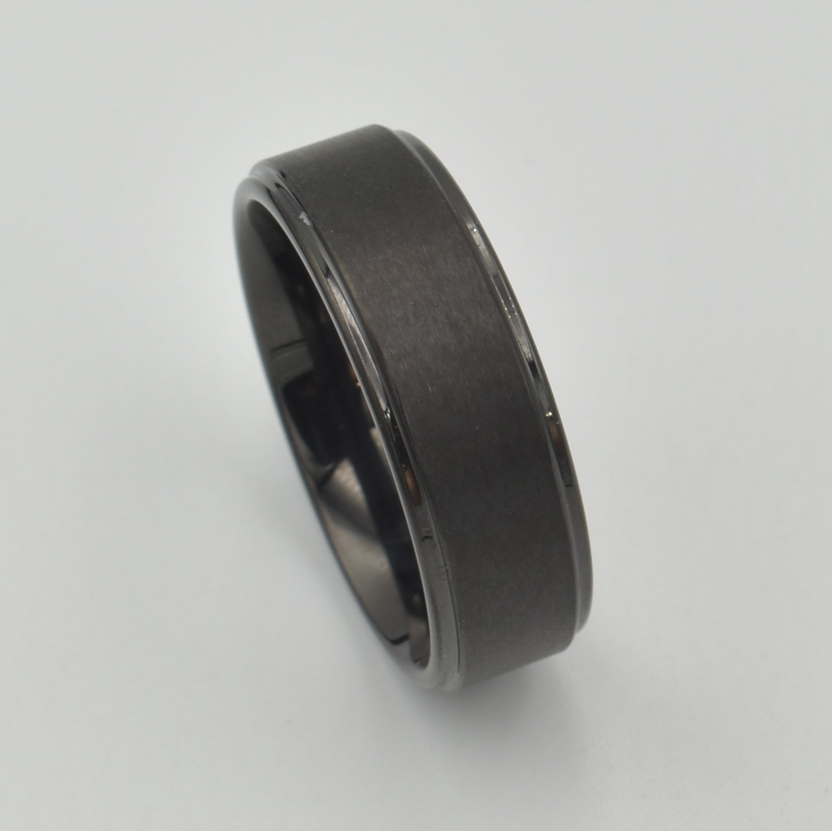 Tungsten Matt Black Brushed Ring