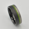 Tungsten Threetone Black,Green & Grey Band
