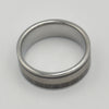 Tungsten Grey & Black Striped Ring