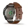 Garmin Fenix 7 Pro Sapphire Solar Edition - Titanium with Chestnut Leather Band