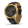 Garmin vívomove Luxe 24K gold PVD stainless steel case with black embossed 010-02241-02