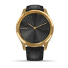 Garmin vívomove Luxe 24K gold PVD stainless steel case with black embossed 010-02241-02