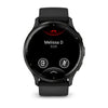 Garmin Venu 3 Slate stainless steel bezel with black case and silicone band 010-02784-01