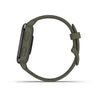 Venu® Sq – Music Edition, Slate Aluminium Bezel with Moss Case and Silicone Band