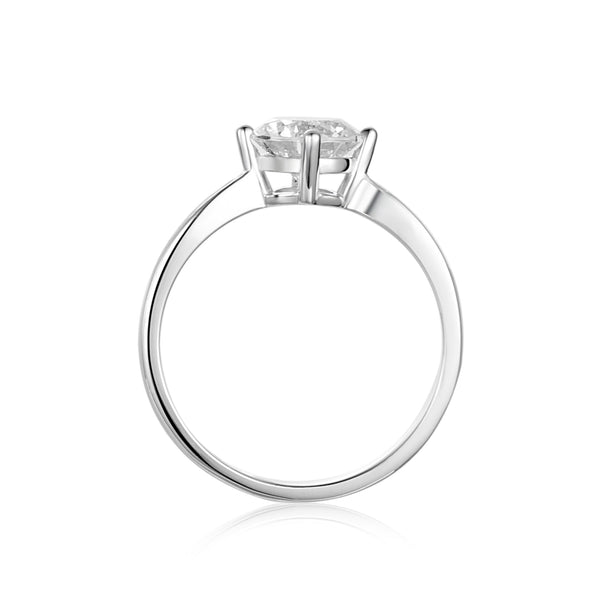 4 Claw Pave Moissanite Ring