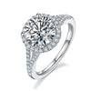 3ct Round Halo Moissanite Ring