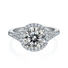 3ct Round Halo Moissanite Ring