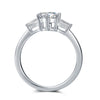 6 Claw Baggette Moissanite Ring