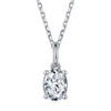 Oval Solitaire Moissanite Necklace