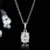 Oval Solitaire Moissanite Necklace