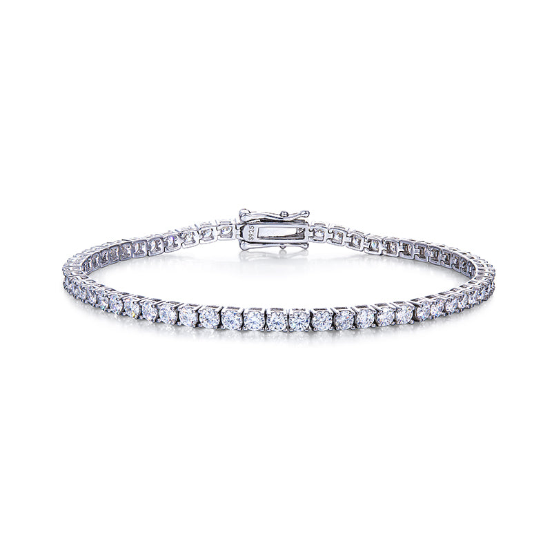 Sterling Silver Moissanite Tennis Bracelet.