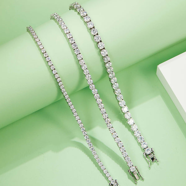 Sterling Silver Moissanite Tennis Bracelet.