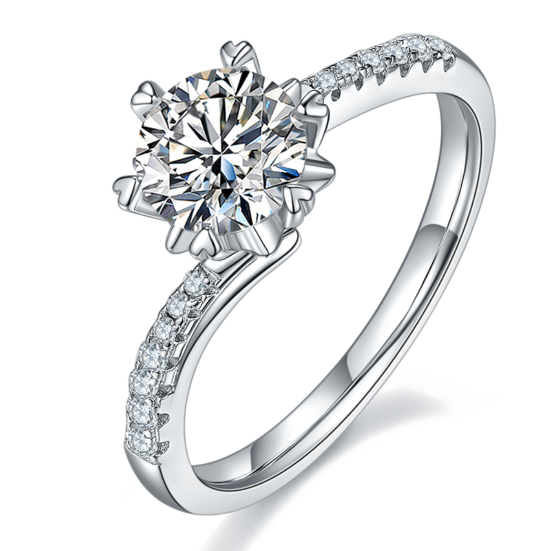 Sterling Silver Moissanite Ring