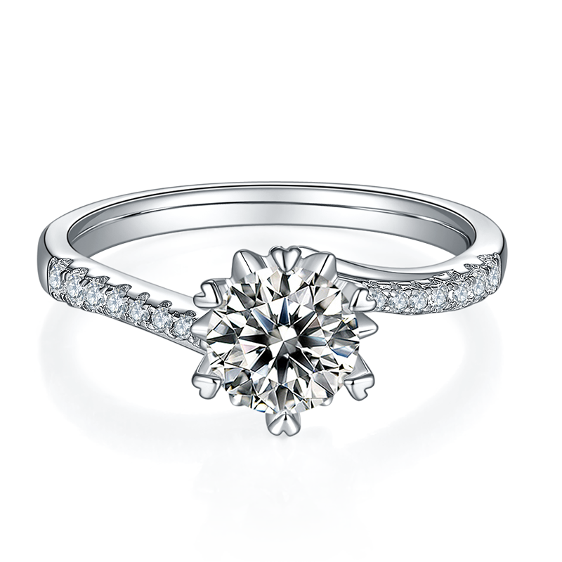 Sterling Silver Moissanite Ring