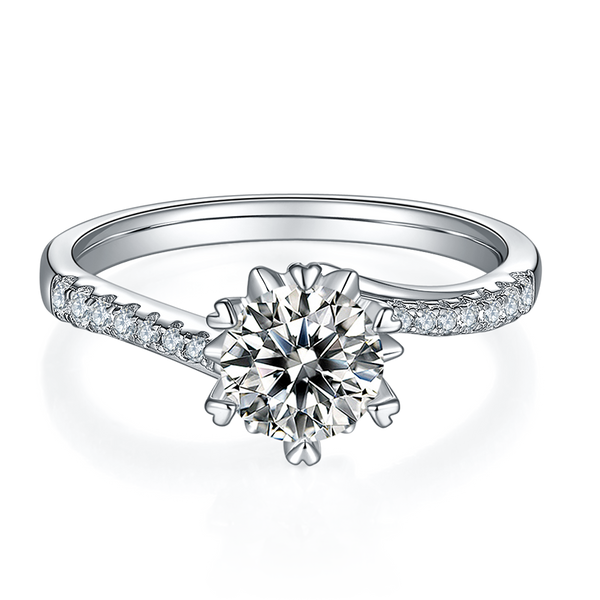 Sterling Silver Moissanite Ring