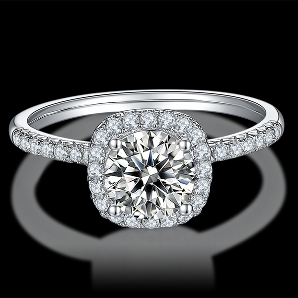 Cushion Cut Moissanite Ring
