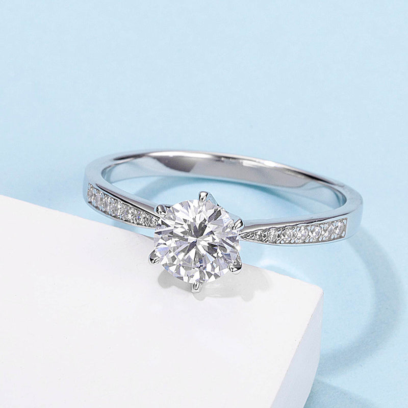 1ct Pave Setting Moissanite Ring