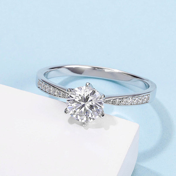 1ct Pave Setting Moissanite Ring