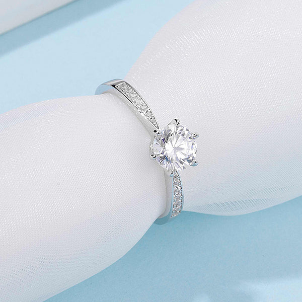 1ct Pave Setting Moissanite Ring