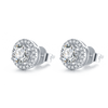 Round Cut Moissanite Stud Earrings.