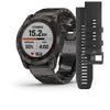 Garmin Fenix 7X Sapphire Solar Edition Carbon Grey DLC Titanium with Carbon Grey DLC Vented Titanium Band.