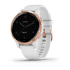 Garmin Vivoactive 4S White with Rose-Gold Hardware.