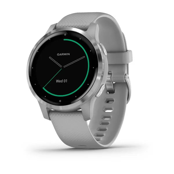 Garmin Vivoactive 4S Powder Grey with Silver Hardware