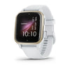 Garmin Venu Sq 2 Cream Gold Aluminium Bezel with White Case and Silicone Band 010-02701-11.