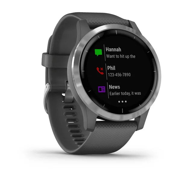 Garmin Vivoactive 4 Shadow Grey with Silver Hardware