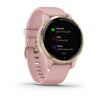Garmin Vivoactive 4S Dust Rose with Light Gold Hardware.