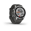 Garmin Fenix 7S-Standard Edition Silver with Graphite Band.