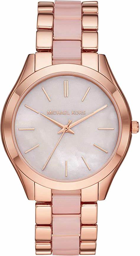 Michael kors slim on sale runway watch rose gold
