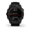 Garmin Fenix 7X Sapphire Solar Edition Black DLC Titanium with Black Band.