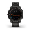 Garmin Fenix 7 Sapphire Solar Edition Carbon Grey DLC Titanium with Carbon Grey DLC Vented Titanium Band.
